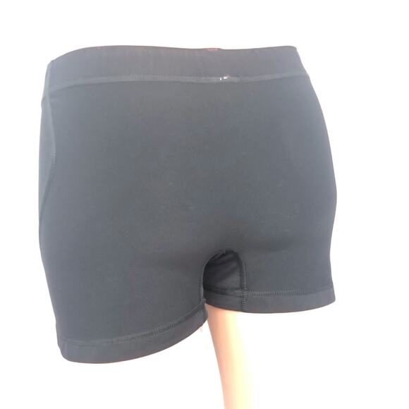 Adidas Black Stripe Activewear Running Shorts Pink Logo and Top Stitching - Picture 9 of 16